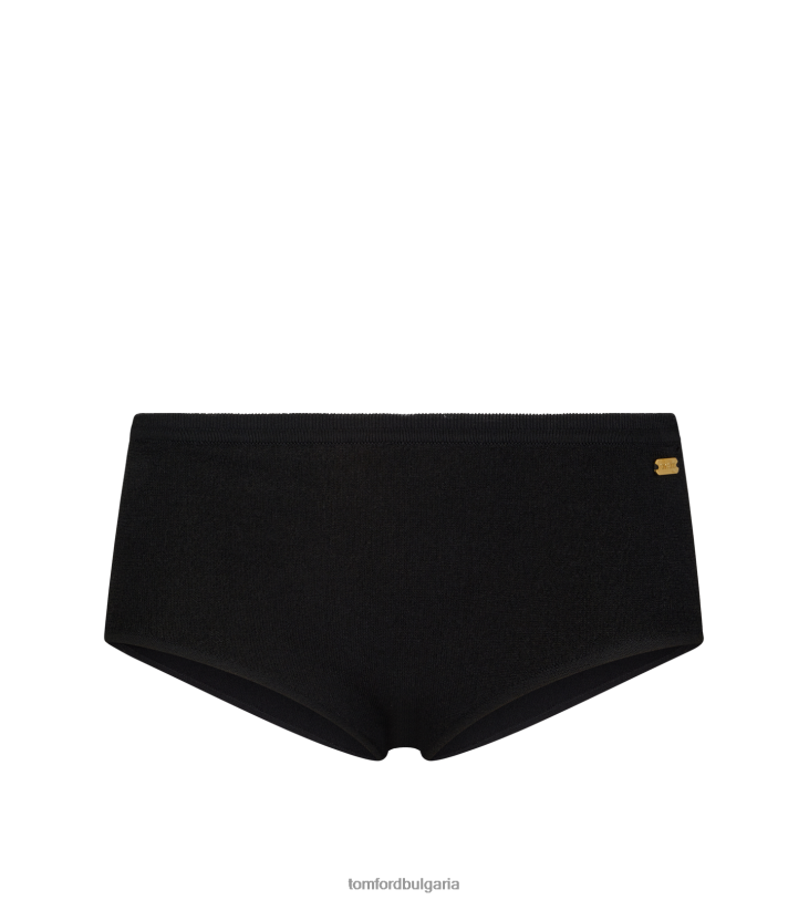 Жени облекло панталони от еластично трико от трико черен TOM FORD B880D1127