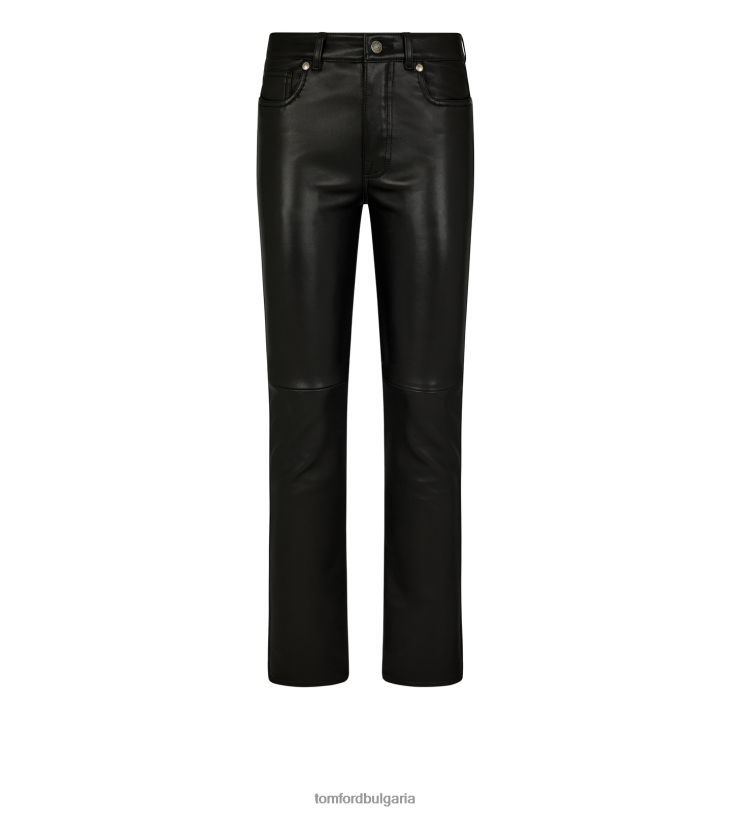 Жени облекло панталон от еластична кожа напа черен TOM FORD B880D1133