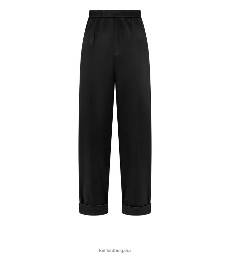 Жени облекло копринени панталони тип херцогиня черен TOM FORD B880D1136