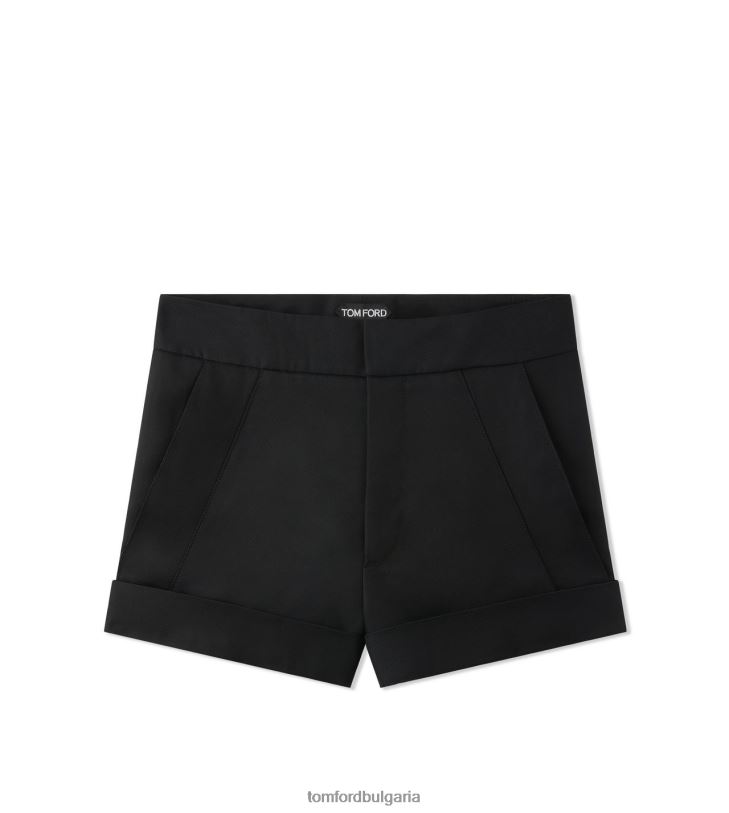 Жени облекло течни шорти от кепър черен TOM FORD B880D1137