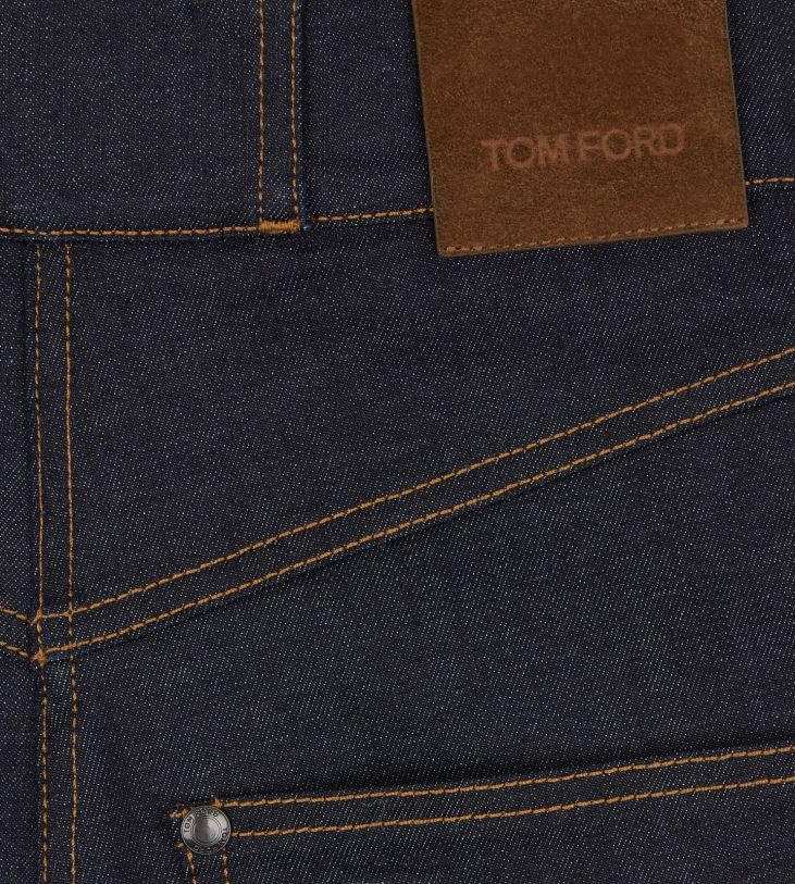 Жени облекло леки дънкови широки панталони тъмно индиго TOM FORD B880D1138