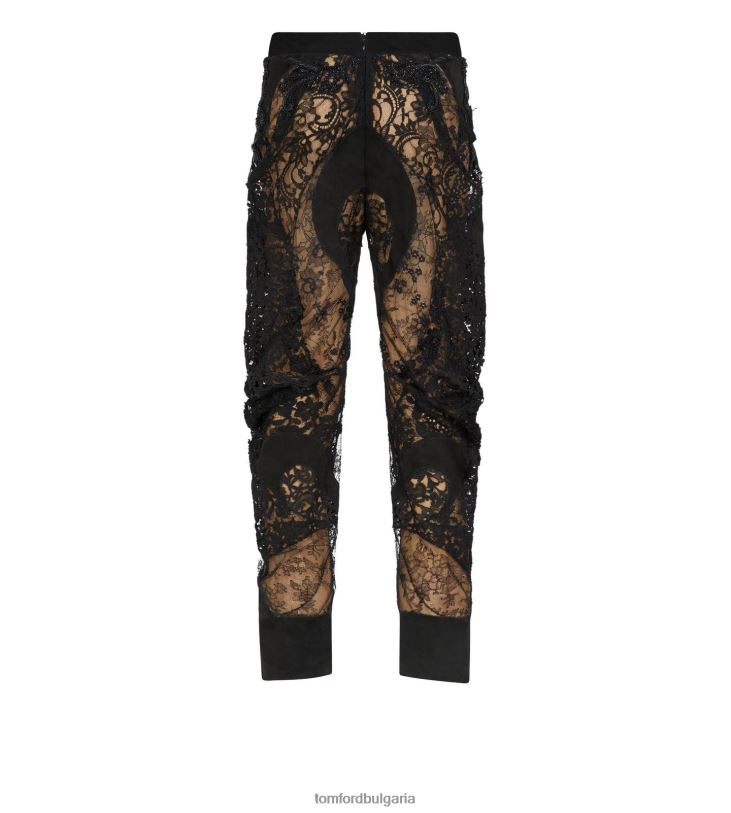 Жени облекло панталони с дантелен пачуърк и струйна бродерия черен TOM FORD B880D1139