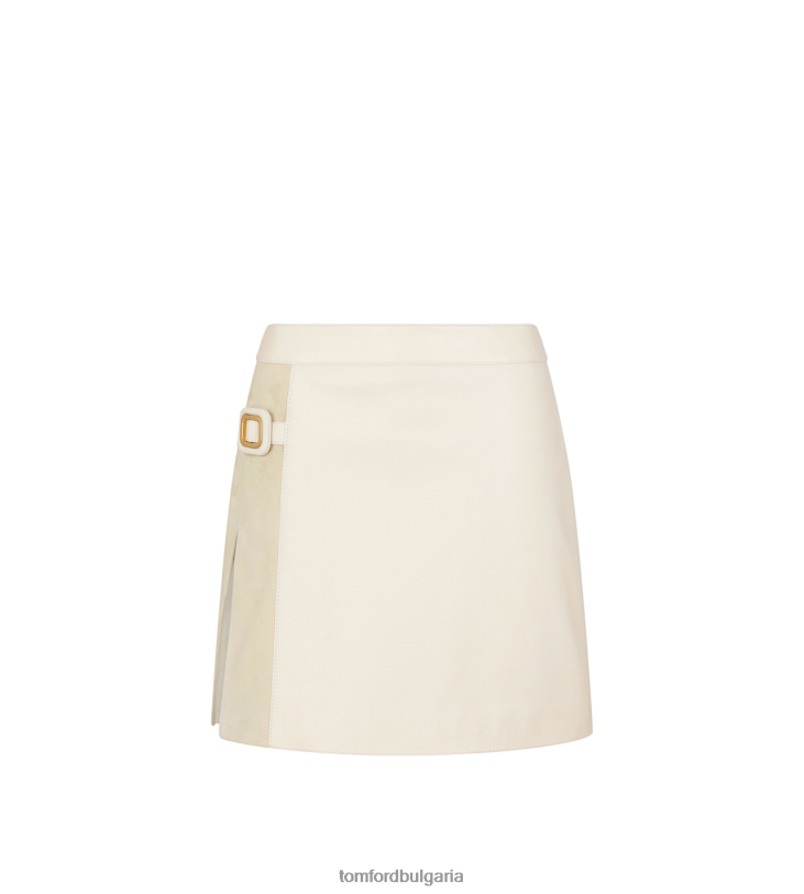 Жени облекло лъскава коза plonge' и мини пола от кашмирен велур тебешир TOM FORD B880D1267