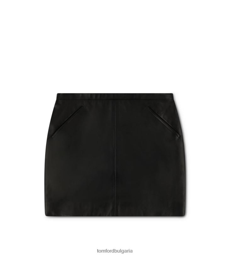 Жени облекло кожена мини пола plonge черен TOM FORD B880D1273