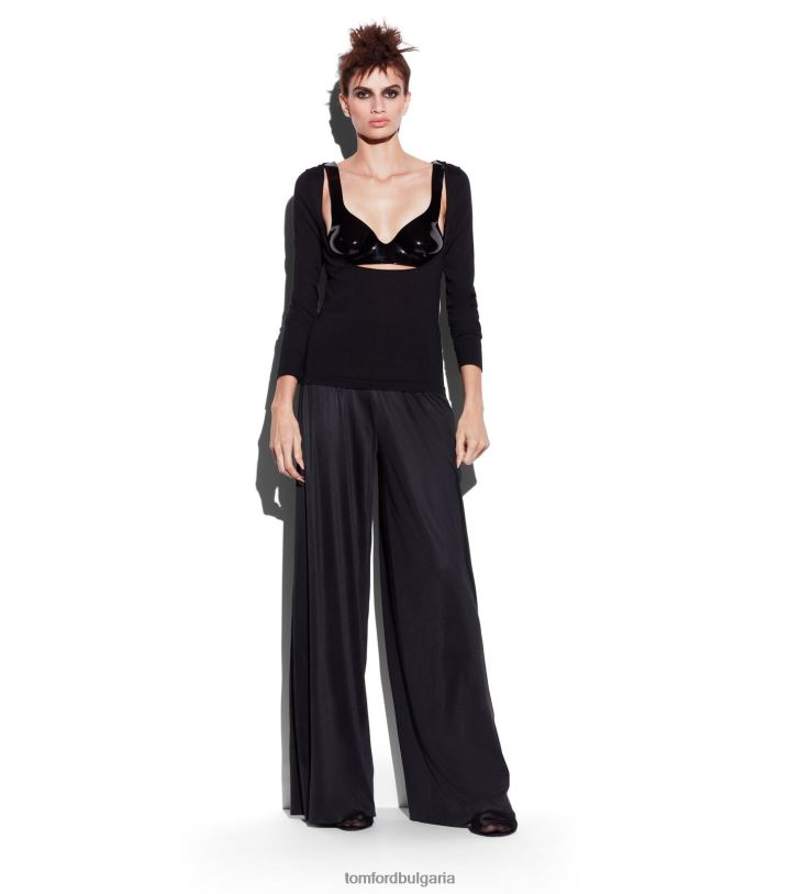 Жени облекло анатомичен сутиен от лакиран хромиран акрил черен TOM FORD B880D1170