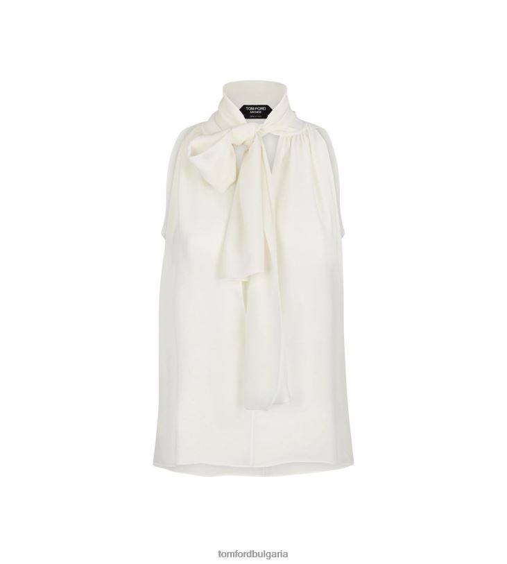 Жени облекло горна част от копринен жоржет тебешир TOM FORD B880D1196