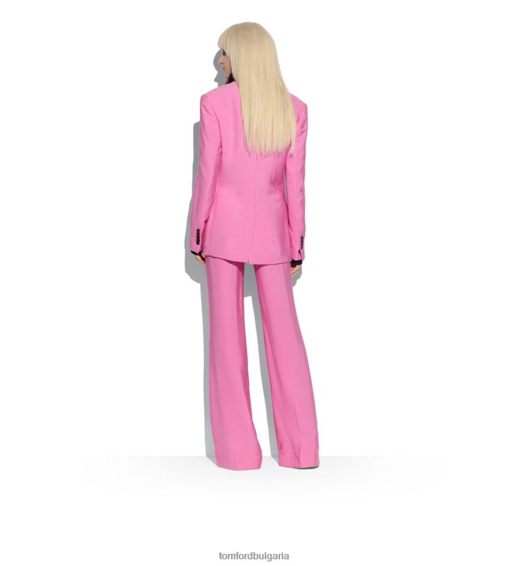 Жени облекло риза от лиоцел и копринен пластрон черен TOM FORD B880D1205