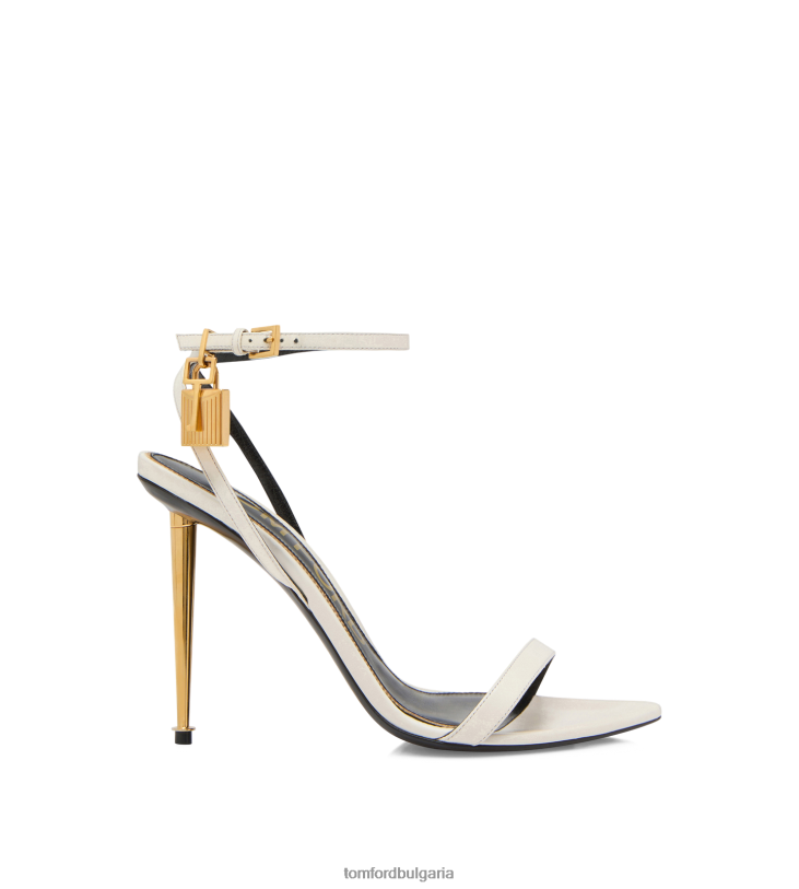 Жени обувки гол сандал с лъскав кожен катинар тебешир TOM FORD B880D1283