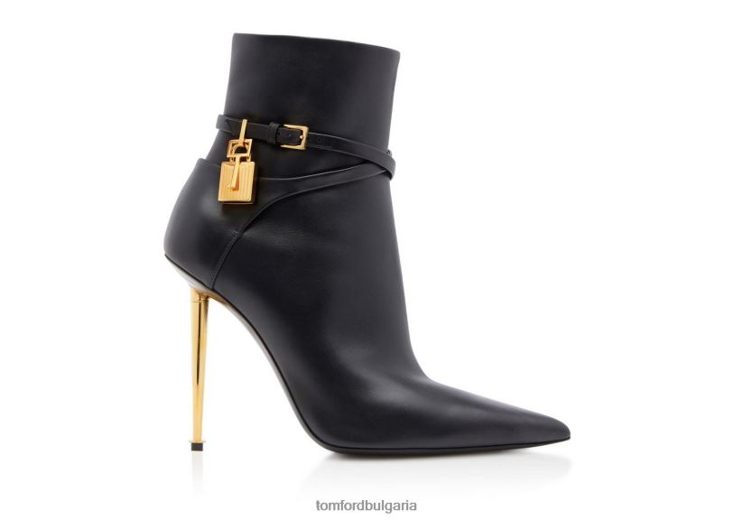 Жени обувки кожен ботуш с катинар черен TOM FORD B880D1294