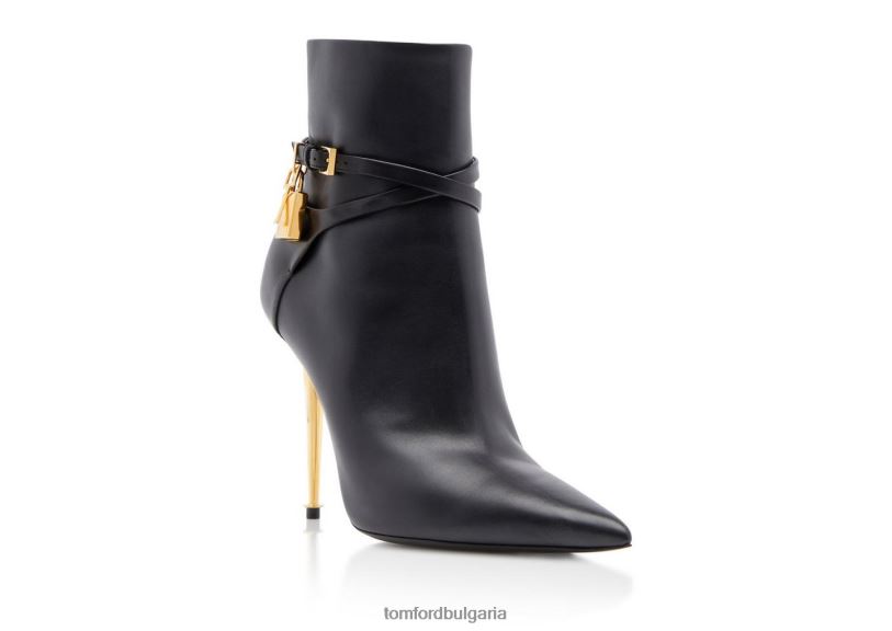 Жени обувки кожен ботуш с катинар черен TOM FORD B880D1294