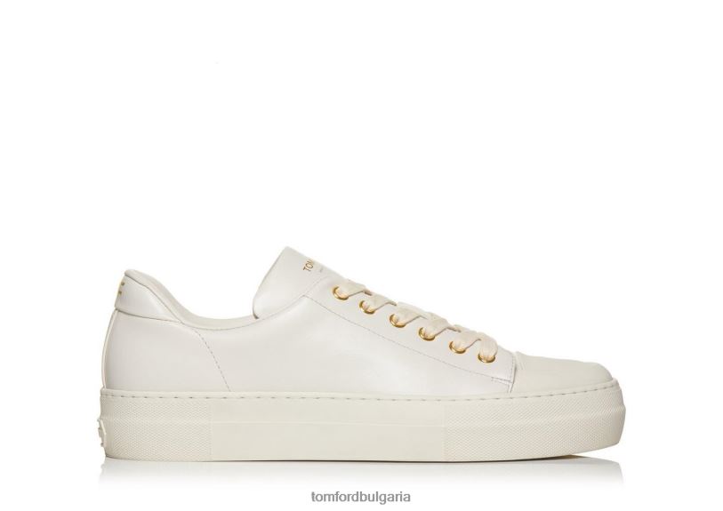 Жени обувки градски ниски кецове от гладка кожа тебешир TOM FORD B880D1352