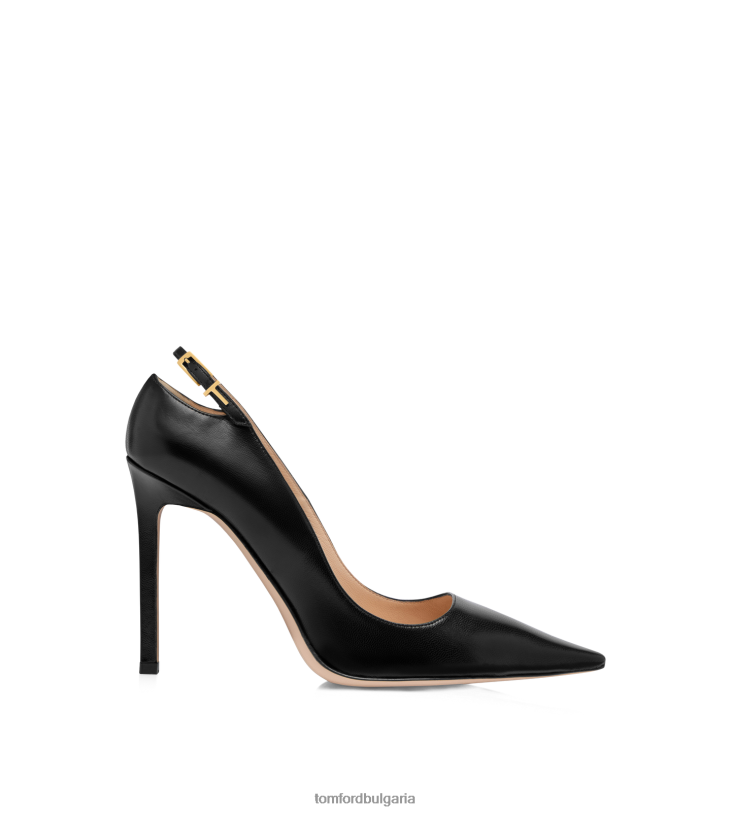 Жени обувки лъскава кожена помпа анджелина черен TOM FORD B880D1344