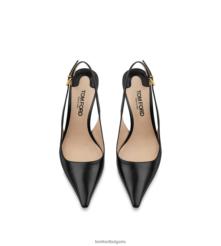 Жени обувки лъскава кожена облегалка на анджелина черен TOM FORD B880D1345