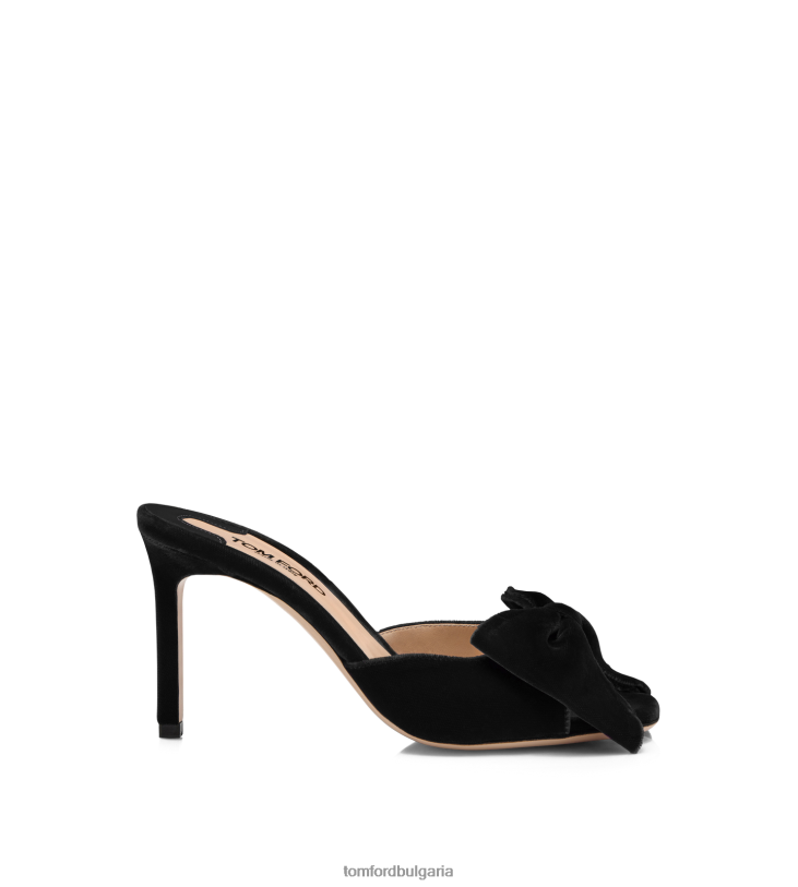 Жени обувки кадифено муле brigitte черен TOM FORD B880D1339