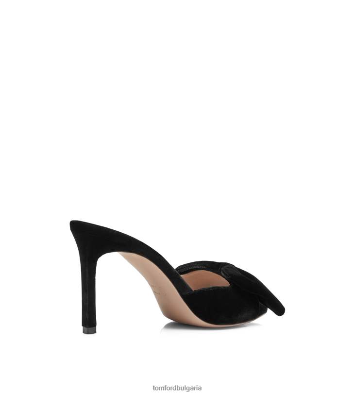 Жени обувки кадифено муле brigitte черен TOM FORD B880D1339