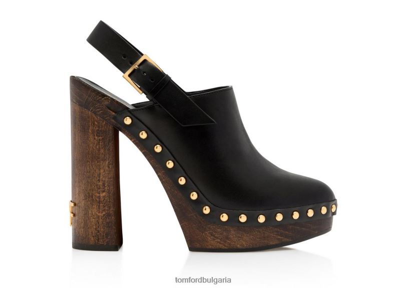 Жени обувки кожено сабо tf черен TOM FORD B880D1332