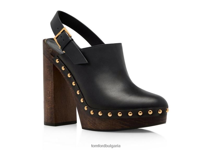 Жени обувки кожено сабо tf черен TOM FORD B880D1332