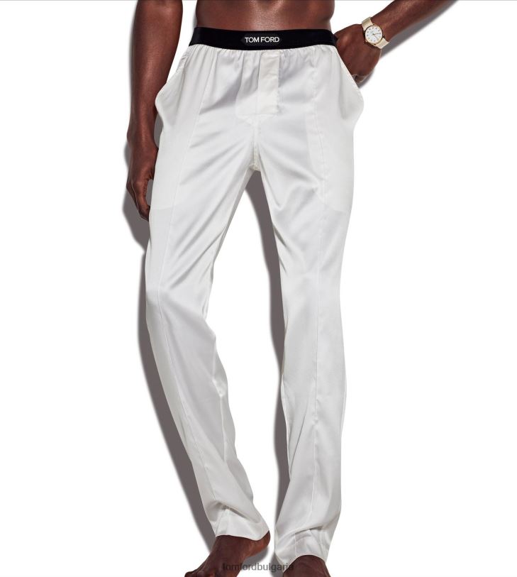 мъже облекло копринени боксерки бяло TOM FORD B880D452