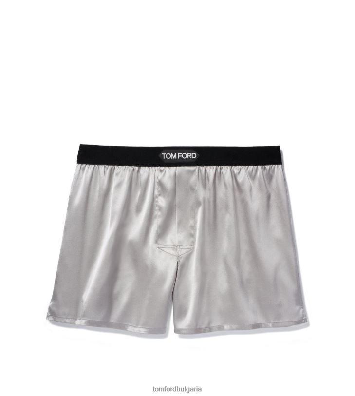 мъже облекло копринени боксерки светло сив TOM FORD B880D454