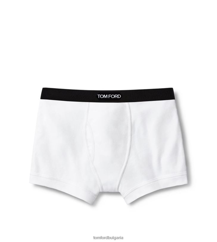 мъже облекло памучни боксерки бяло TOM FORD B880D488