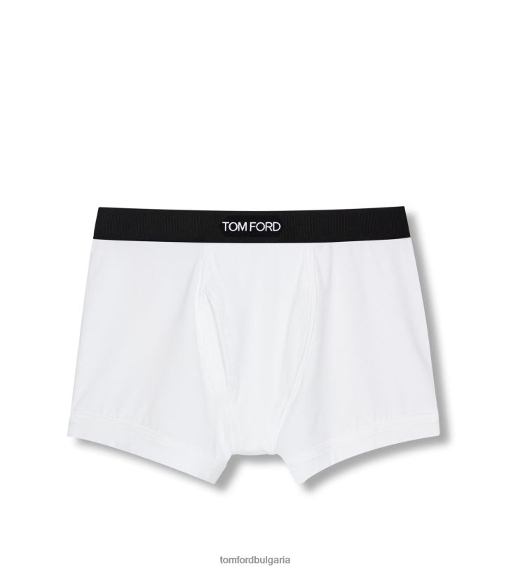 мъже облекло памучни модални боксерки бяло TOM FORD B880D502