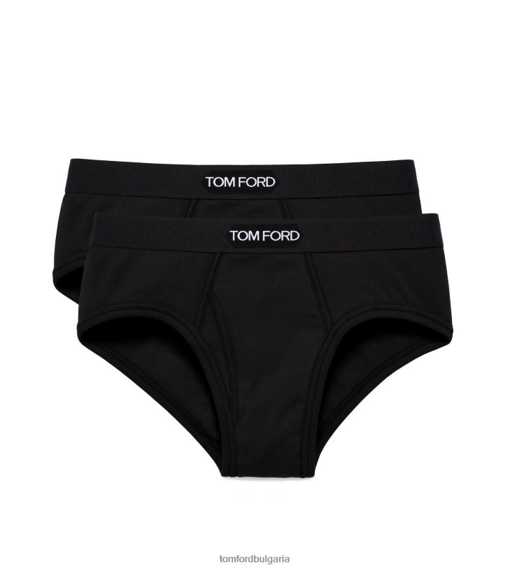 мъже облекло два броя памучни слипове черен TOM FORD B880D504