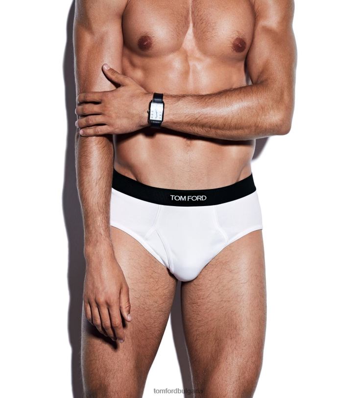 мъже облекло два броя памучни слипове бяло TOM FORD B880D506