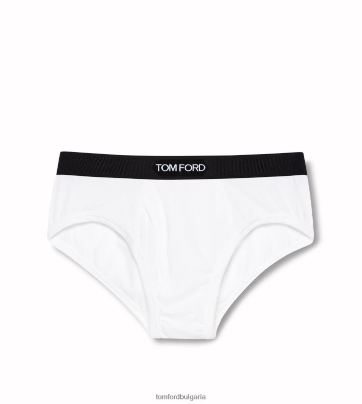 мъже облекло памучни модални слипове бяло TOM FORD B880D527