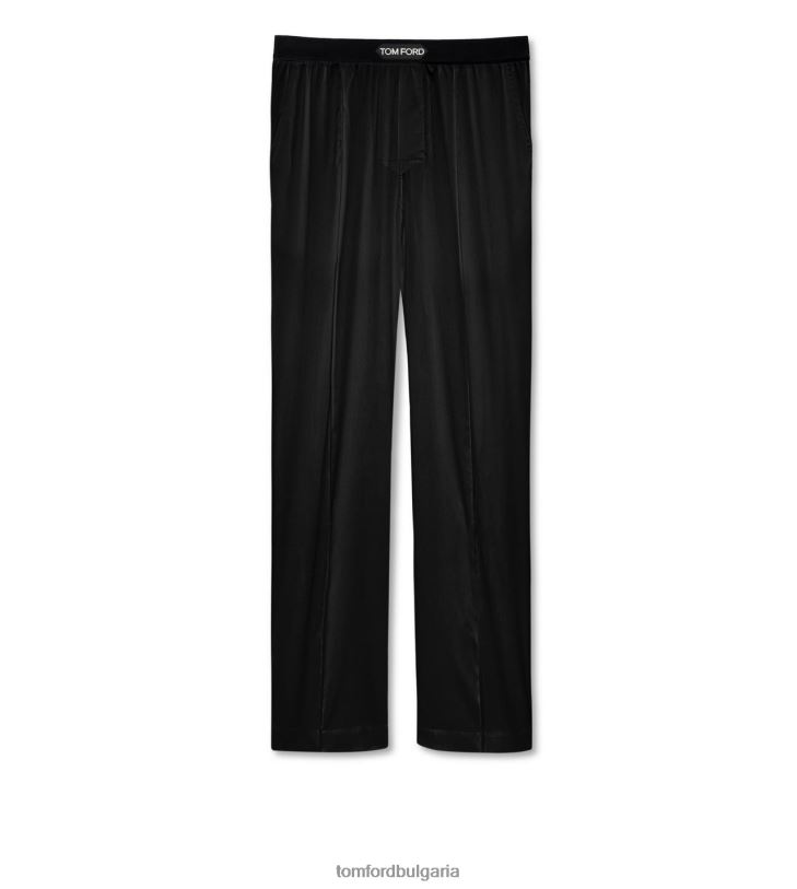 мъже облекло копринени пижамни панталони черен TOM FORD B880D574