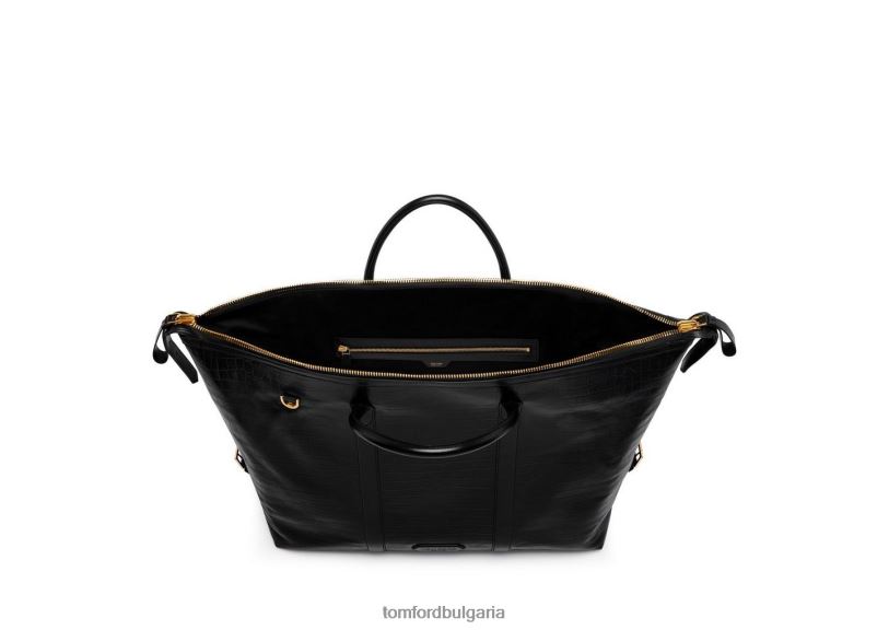 мъже аксесоар гигантска чанта от крокодилова кожа с щампа черен TOM FORD B880D1033
