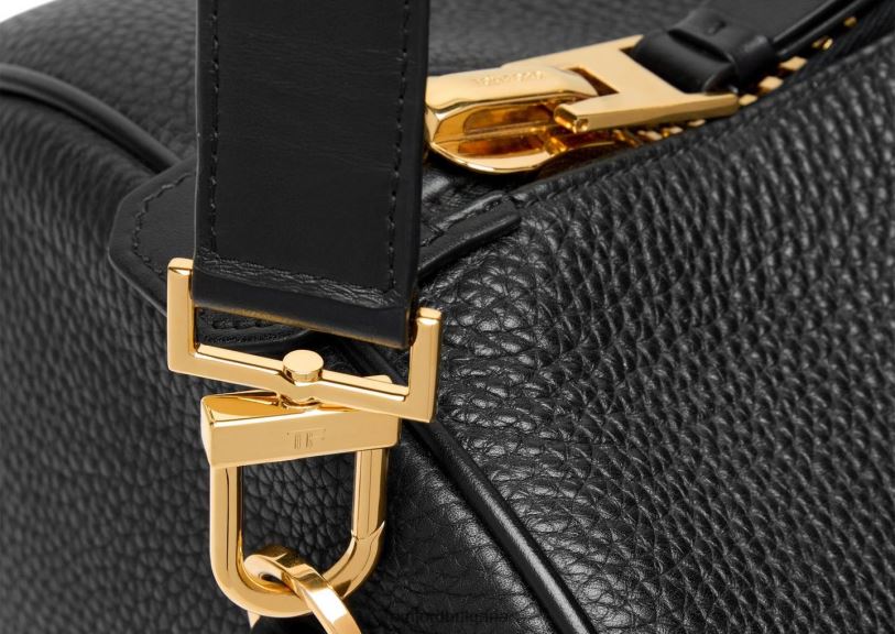 мъже аксесоар голяма чантичка от зърнеста кожа черен TOM FORD B880D1035