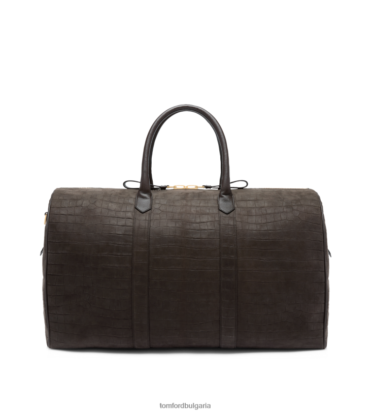 мъже аксесоар Щампован крокодил от набук с широко отваряне фанго TOM FORD B880D1037