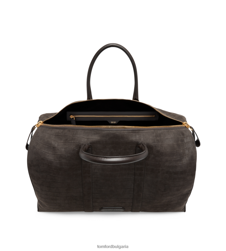 мъже аксесоар Щампован крокодил от набук с широко отваряне фанго TOM FORD B880D1037