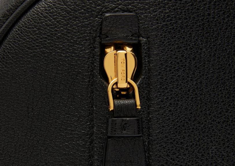 мъже аксесоар зърнеста кожена чанта за боулинг черен TOM FORD B880D1040