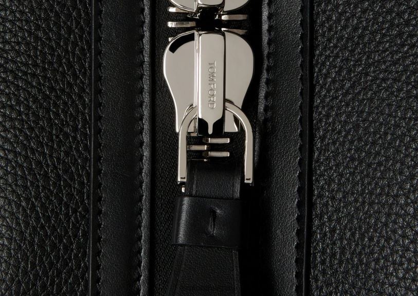 мъже аксесоар мека чанта от зърнеста кожа черен TOM FORD B880D1041