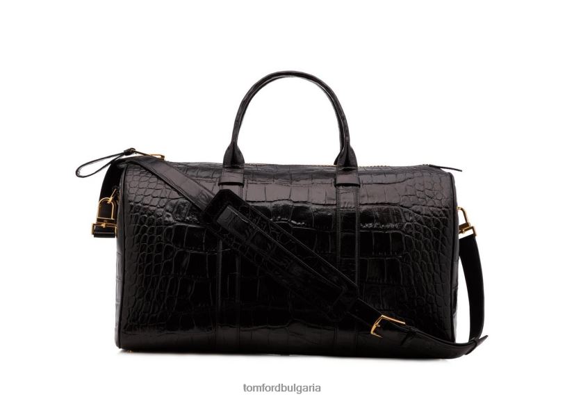мъже аксесоар среден бакли от алигатор черен TOM FORD B880D1042