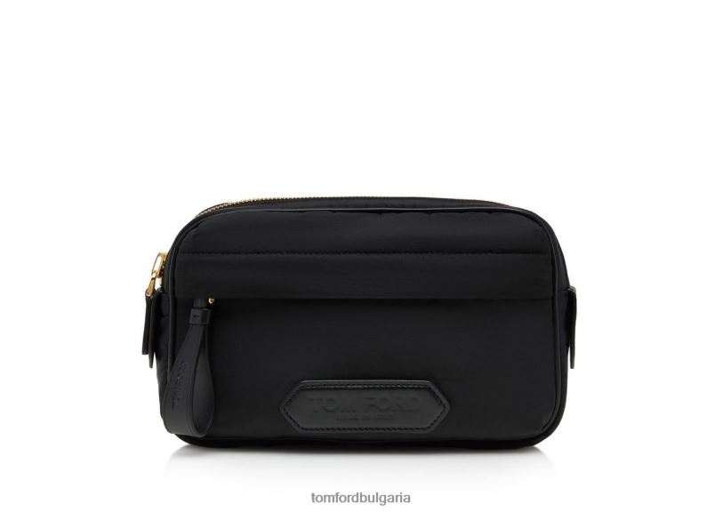 мъже аксесоар рециклирана найлонова чанта за колан черен TOM FORD B880D1007