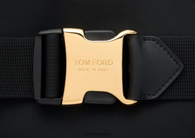 мъже аксесоар рециклирана найлонова чанта за колан черен TOM FORD B880D1007