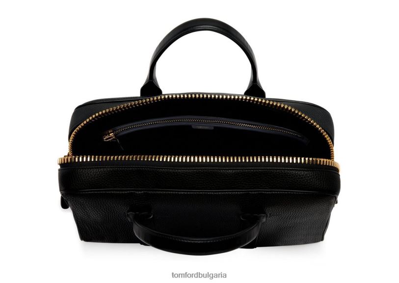 мъже аксесоар куфарче от зърнеста кожа черен TOM FORD B880D1010