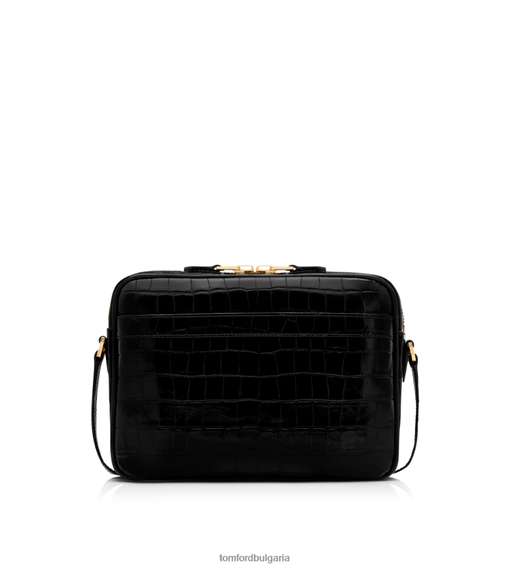 мъже аксесоар печатен крокодил малък пратеник черен TOM FORD B880D1024
