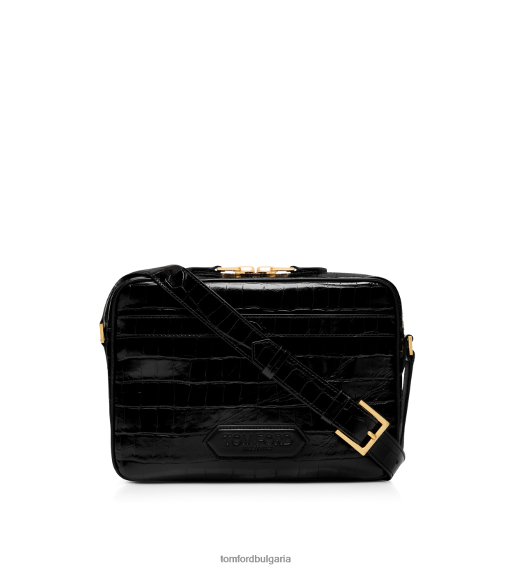 мъже аксесоар печатен крокодил малък пратеник черен TOM FORD B880D1024