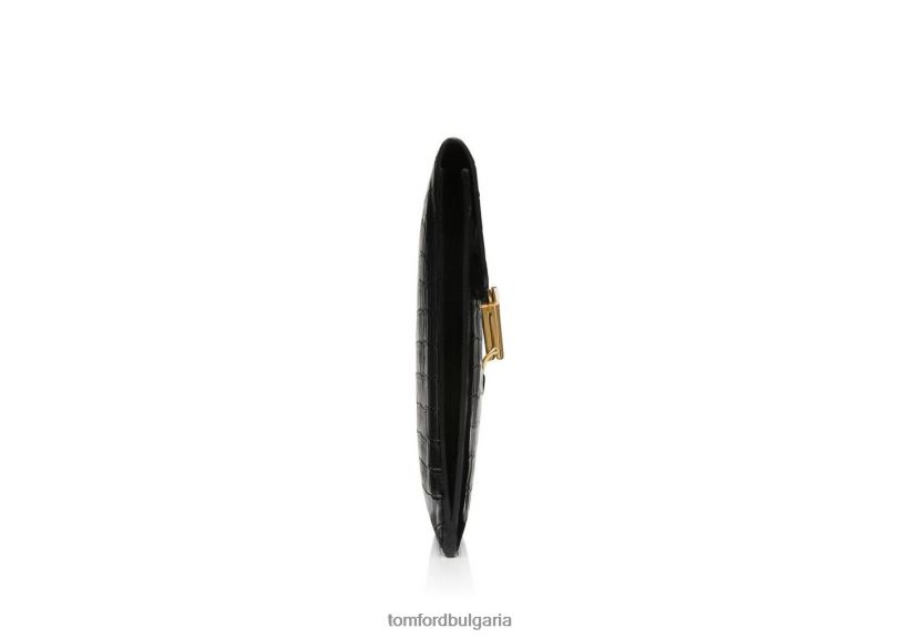мъже аксесоар портфолио с щампована крокодилна кожа t pin черен TOM FORD B880D1015