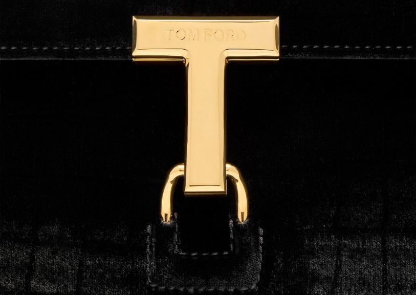 мъже аксесоар портфолио с щамповано крокодилно кадифе t pin черен TOM FORD B880D1030