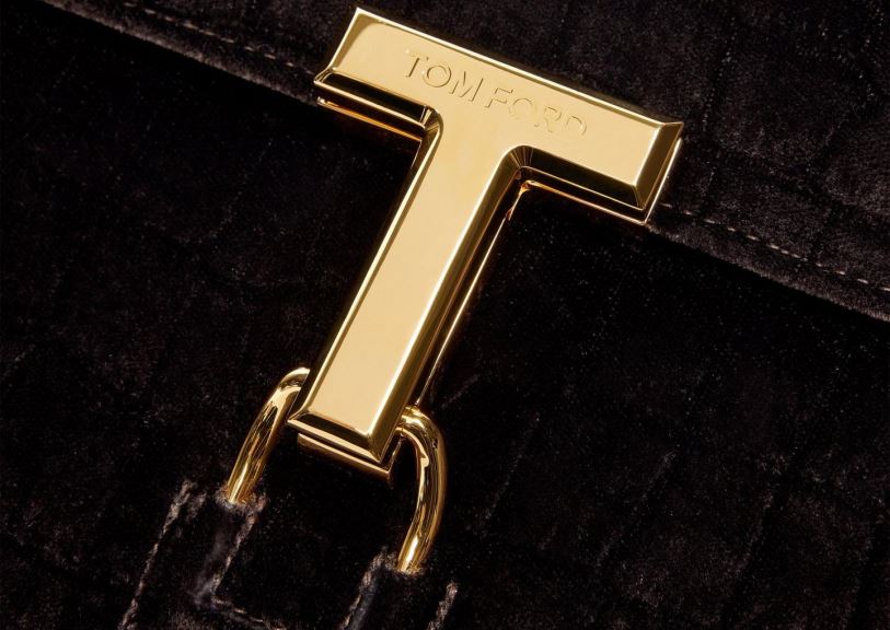 мъже аксесоар портфолио с щамповано крокодилно кадифе t pin тъмен шоколад TOM FORD B880D1031