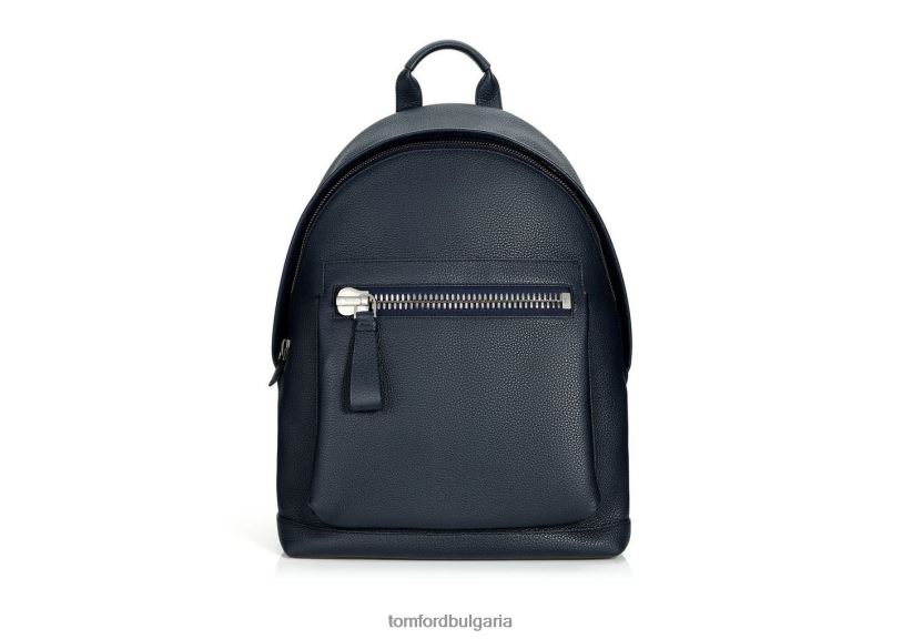 мъже аксесоар раница с катарами от зърнеста кожа тъмно синьо TOM FORD B880D998