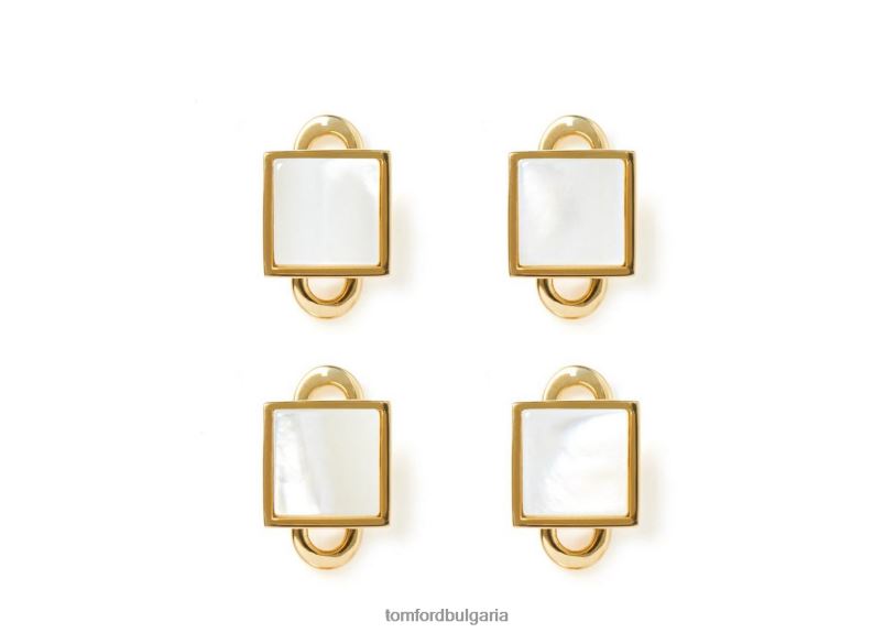 мъже аксесоар златни и перлени квадратни шипове злато/перла TOM FORD B880D967