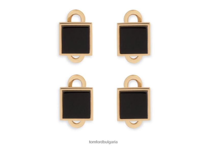 мъже аксесоар златни и ониксови квадратни шипове злато/оникс TOM FORD B880D973
