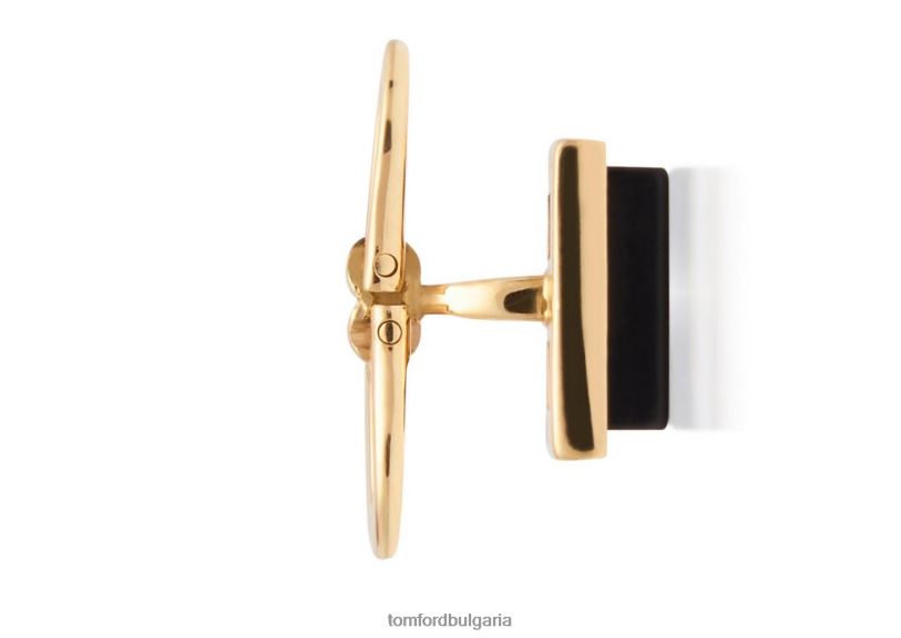 мъже аксесоар златни и ониксови квадратни шипове злато/оникс TOM FORD B880D973