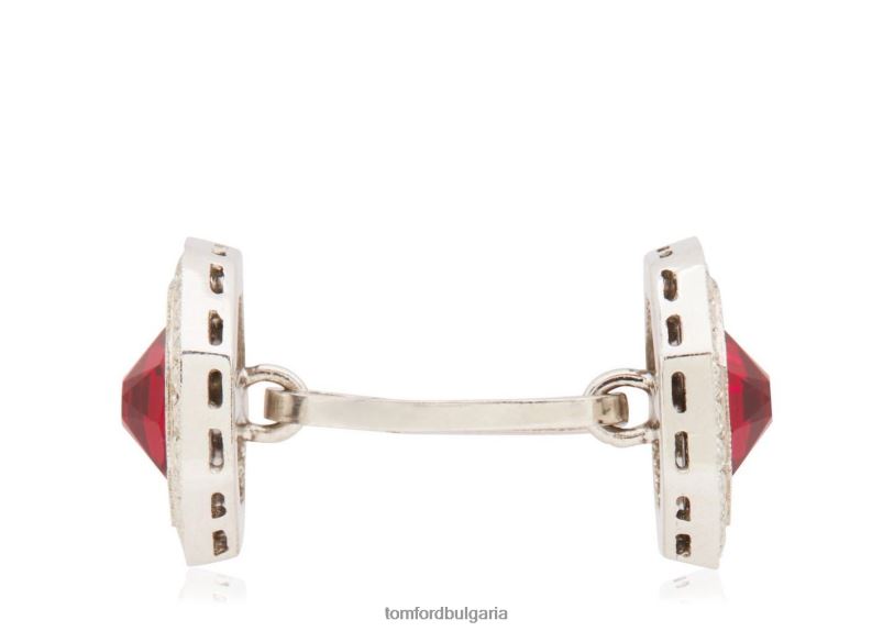 мъже аксесоар диамантени осмоъгълни копчета за ръкавели рубин TOM FORD B880D982