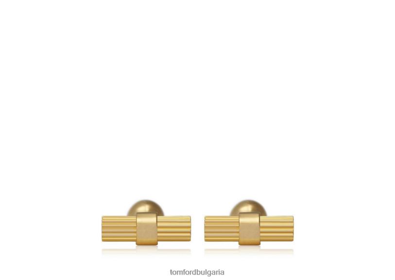 мъже аксесоар раирани t копчета за ръкавели злато TOM FORD B880D971